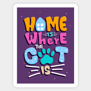 Home Is Where The Cat Is Sticker